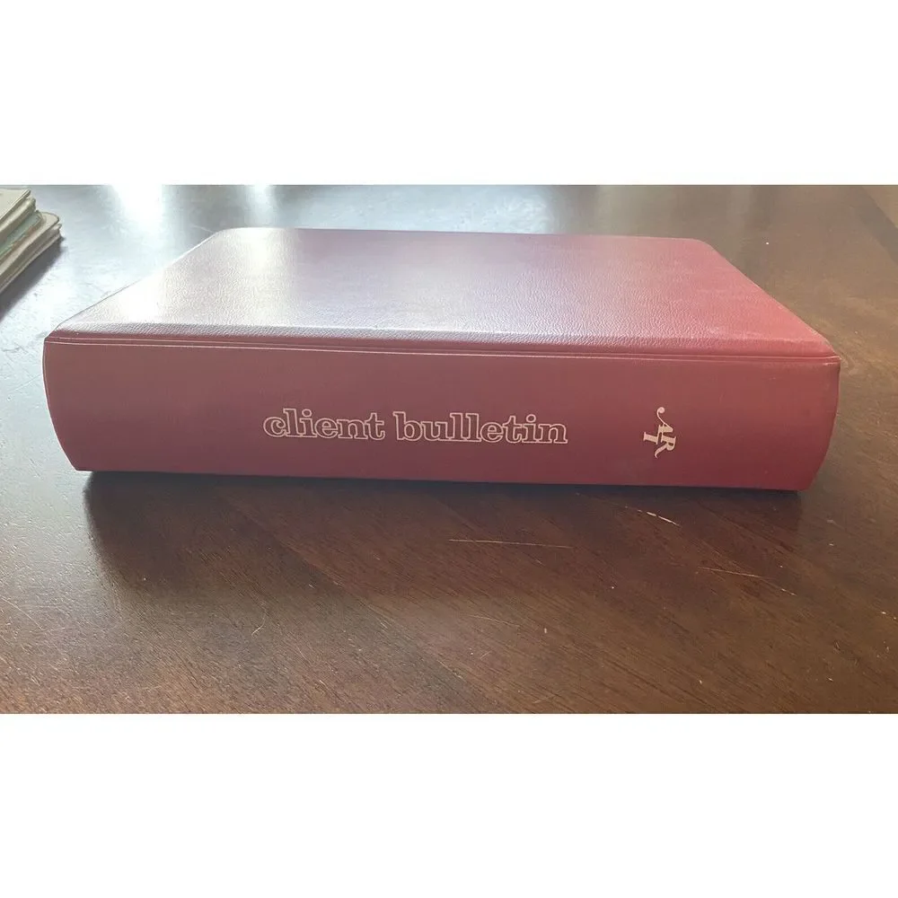 Vintage Atwood Richards Inc ARI Client Bulletin Binder Red 2.5”‎ National Barter